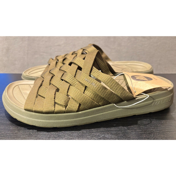 MALIBU SANDALS Zuma EVA Rubber Nylon Olive Green Men's Size 13 Sandals - Picture 6 of 9